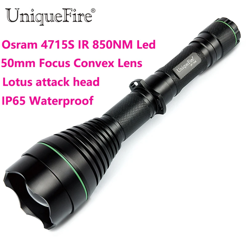 Uniquefire тактический светодиодный фонарик 1508-50 мм Osram 4715AS IR 850nm ночное видение
