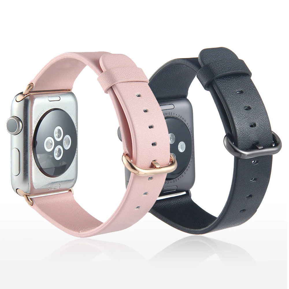Женский ремешок для часов Apple Watch 38 мм 42 мм кожаный ремешок для iWatch series 1 2 3 4 40 мм 44 мм мужской браслет