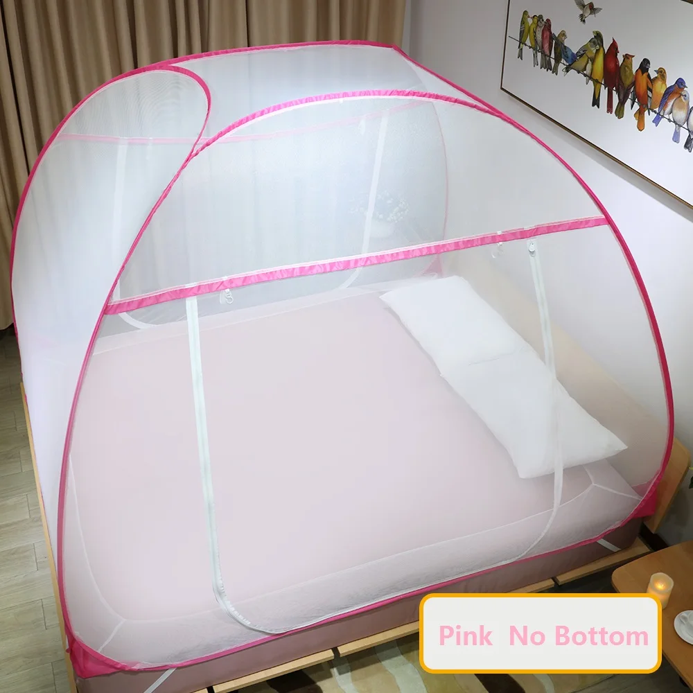 Pink Bi-parting Детские кровать с противомоскитной сеткой 1 м одиночные кровать, палатка навес многоцветные качество монгольская юрта москитная сетка Бытовая сетка для комнаты - Цвет: Pink Bi-parting