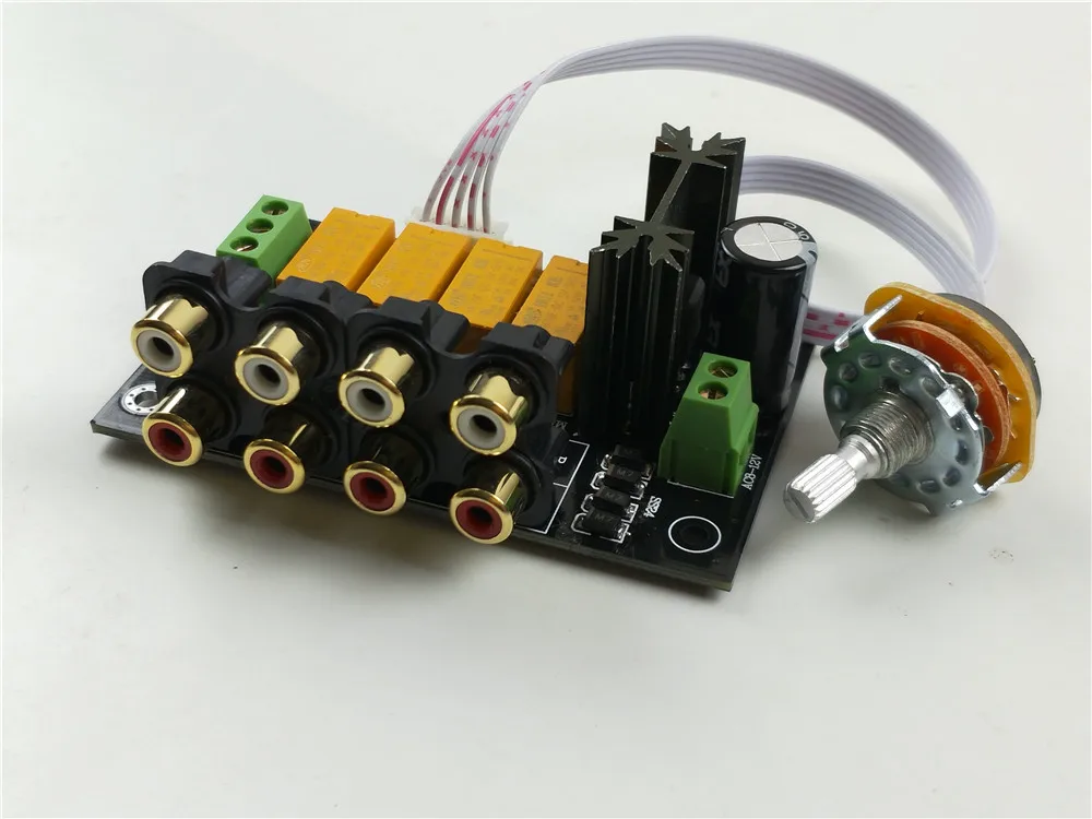Hifi аудио 4 пары RCA входной источник селектор сигнала Селекторное переключение для аудио предусилителя усилитель мощности DIY Kit/собранная плата
