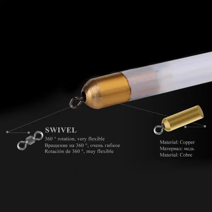 10pcs/set Plastic Fishing Floats Transparent Float 2/2.5/3g Fishing Tackle Accessories Stream Plastic Fishing Float