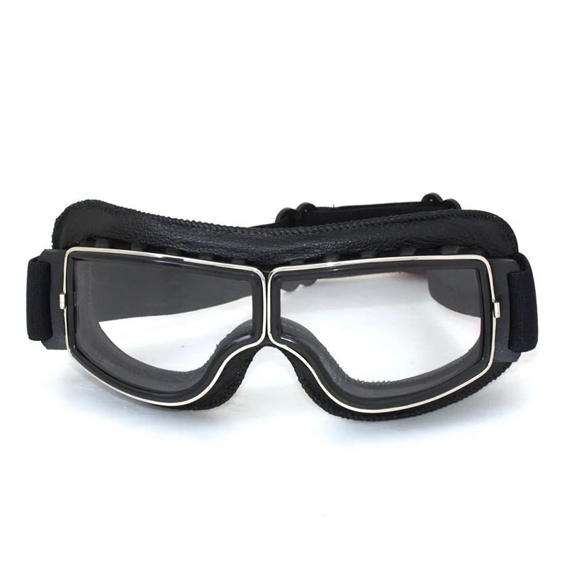 Новейшие стильные кожаные очки, винтажные мотоциклетные очки, винтажные мотоциклетные очки, ретро очки на шлем - Цвет: 1