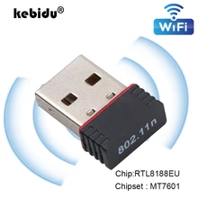 Kebidu 150 Мбит/с мини USB Wifi адаптер Антенна USB 2,0 Беспроводной приемник ключ сетевая карта RTL8188EU внешняя Wi-Fi для ПК