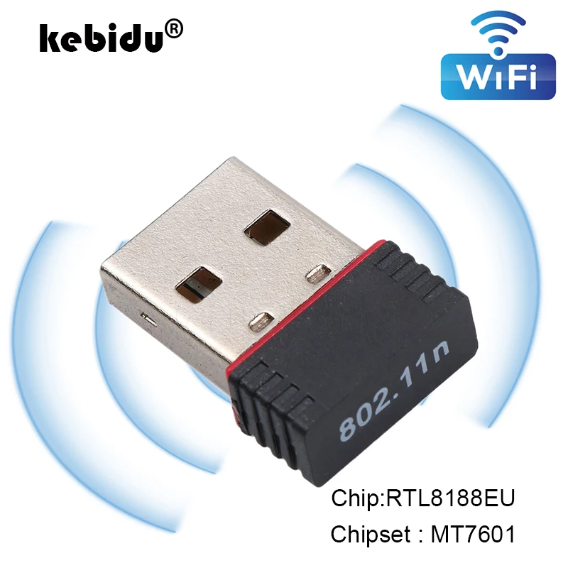 Kebidu 150 Мбит/с мини USB Wifi адаптер Антенна 2 0 Беспроводной приемник донгл сетевая