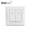 Curtain Switch Wallpad 110-250V White Plastic Panel EU European Standard Curtain Switch Reset Function with Claws ► Photo 1/5