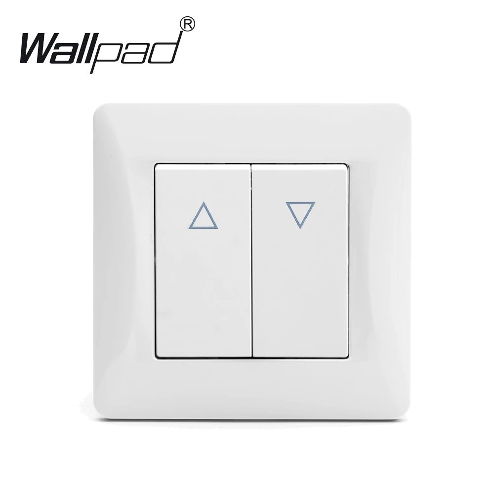 Переключатель для штор Wallpad 110 250 В белая пластиковая панель Европейский стандарт