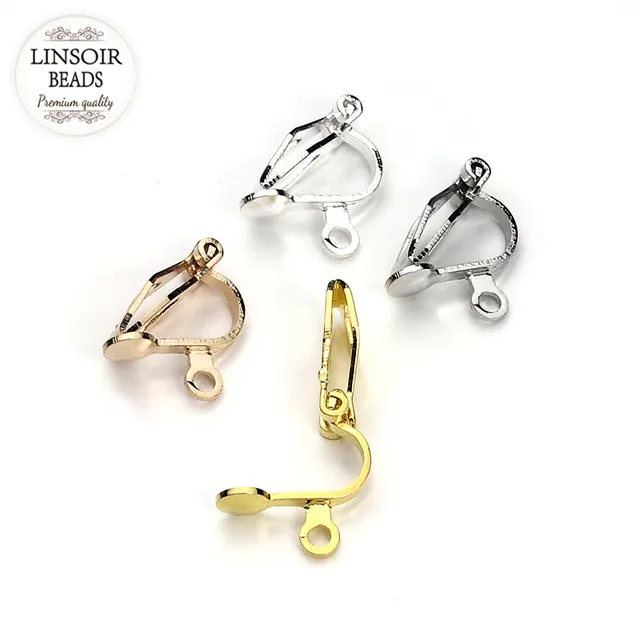 50pcs Lot Kc Gold Rhodium Silver Color Copper Metal Clip 50pcs Lot Kc Gold Rhodium Silver Color Copper Metal Clip Earrings