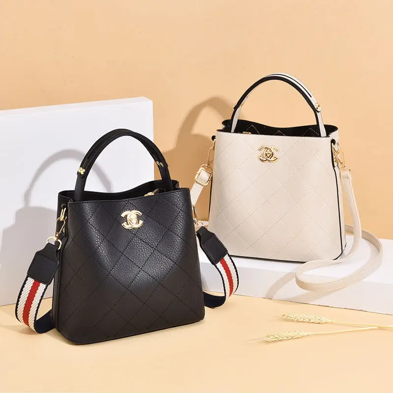 

Youbroer Women's Bag New Simple Bucket Bag Fashion Diamond Single Shoulder Crossbody Bags Diamond Lattice