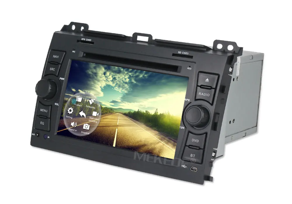 Top MEKEDE 2Din Android 7.1 2+16G  Car DVD Player for Toyota Land Cruiser Prado 120 2002-2009 Black GPS Navigation RDS Auto Radio 19