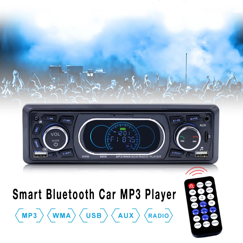 

Car Audio Player 1 Din 12V In-Dash Bluetooth Car Stereo FM Radio MP3 Audio Player Support USB / TF / AUX / FM / Phones Charge