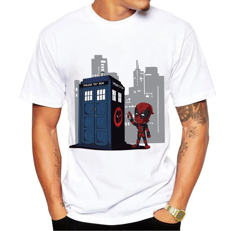 Новая модная мужская футболка с буквенным принтом на заказ, мужские футболки с героями мультфильма «Доктор Кто», повседневные Забавные топы с коротким рукавом DR who - Цвет: C0025-A22-23