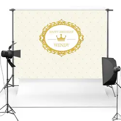 Императорская корона винил фотографии фоном для День рождения новая ткань полиэстер фонов для маленьких фотостудия lv173