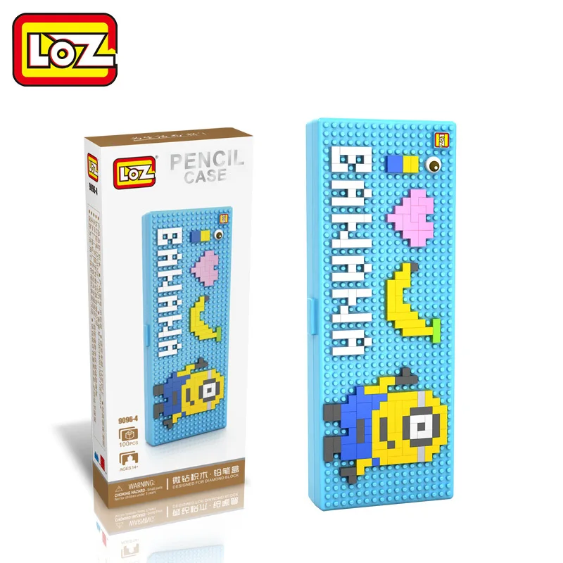 

LOZ Minions Building Bricks Toys Kid Children Pencil Case Building Blocks School utensil brinquedos juguetes menino Jouet enfant