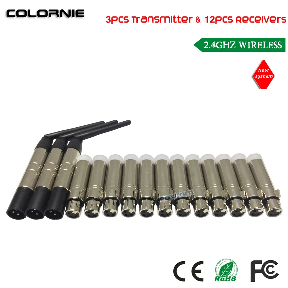 

DHL Free Shipping NEW Upgrade 15PCS/lot 2.4Ghz DMX512 Wireless Lighting Controller Receiver Transmitter