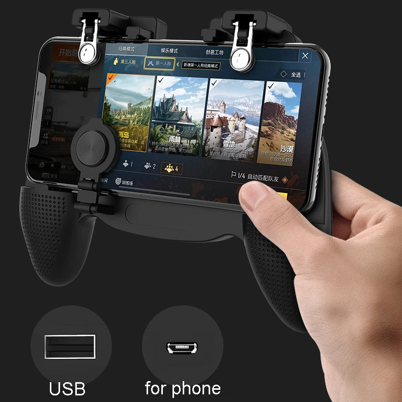 Smart Phone Gaming Trigger for PUBG Mobile Gamepad Fire Aim Key L1 R1 Shooter Pubg Controller Coole