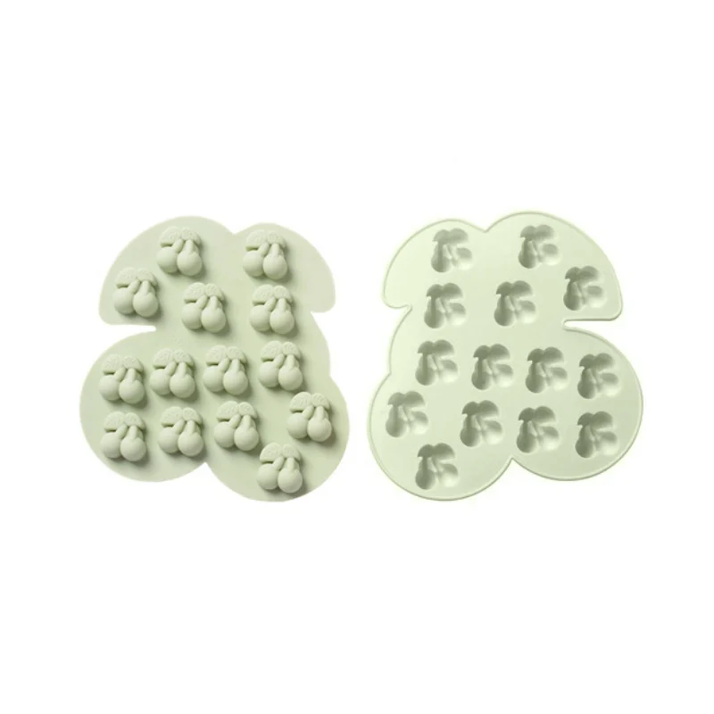 3D Cherry Fondant Mold Ice Cube Making Tray For Drinks Cooling DIY Cake Candy Chocolate Mold Baking Pastry Tools - Color: A3