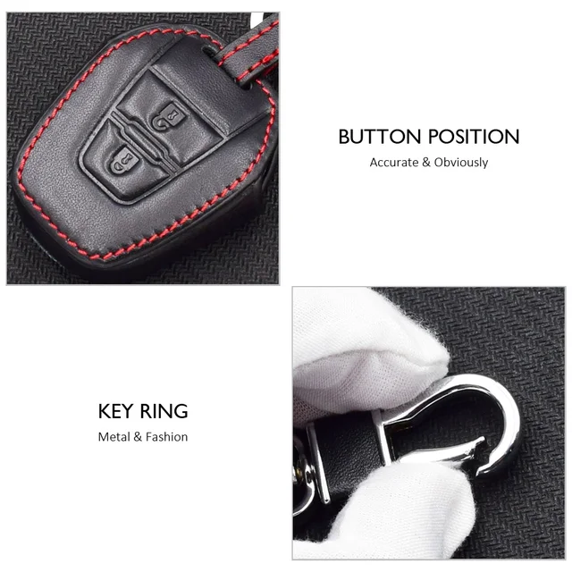 【正規逆輸入品】 Real Leather Car Key Case Fit For Isuzu / New Isuzu D-max アクセサリー