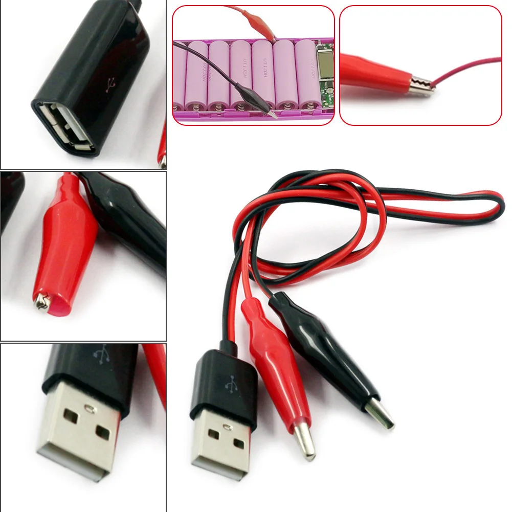 USB зажим-крокодил провод мужской/женский к USB тестер детектор DC измеритель напряжения мощность амперметра измеритель мощности монитор и т. д