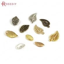 (26854)50PCS Small Tree Leaf Leaves Charms Diy Jewelry Findings Earrings Accessories More styles can picked Wholesale