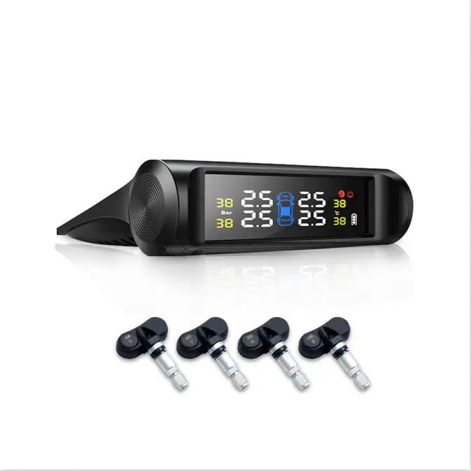 Riboton водонепроницаемый Солнечный 4 внутренних TPMS система контроля давления в шинах сигнализация Автоматическая безопасность внутренний датчик шины тестер двигателя