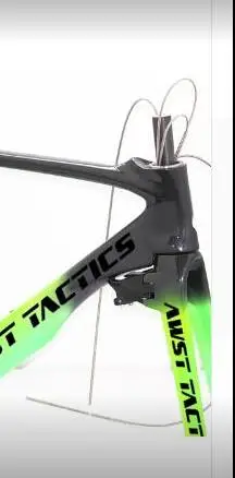 

Custom color carbon bike frame in carbon glossy black green color bike frameset V breaks+handlebar+seatpost+headset freeshipping