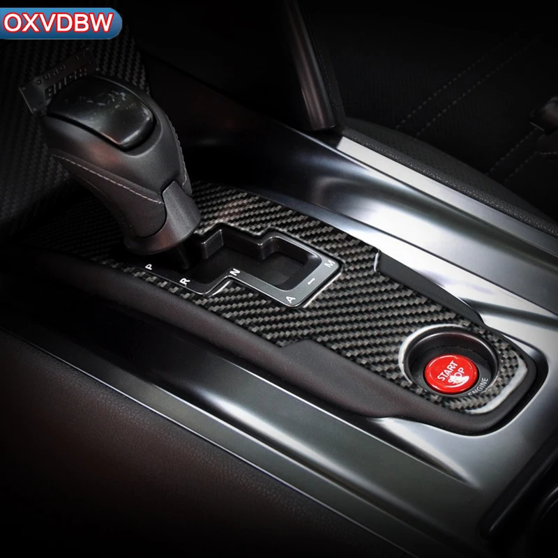 

For nissan GTR R35 Car Accessories Airspeed Carbon Fiber Car Gearshift Panel Frame Cover Stickers Car Styling 2009-2015