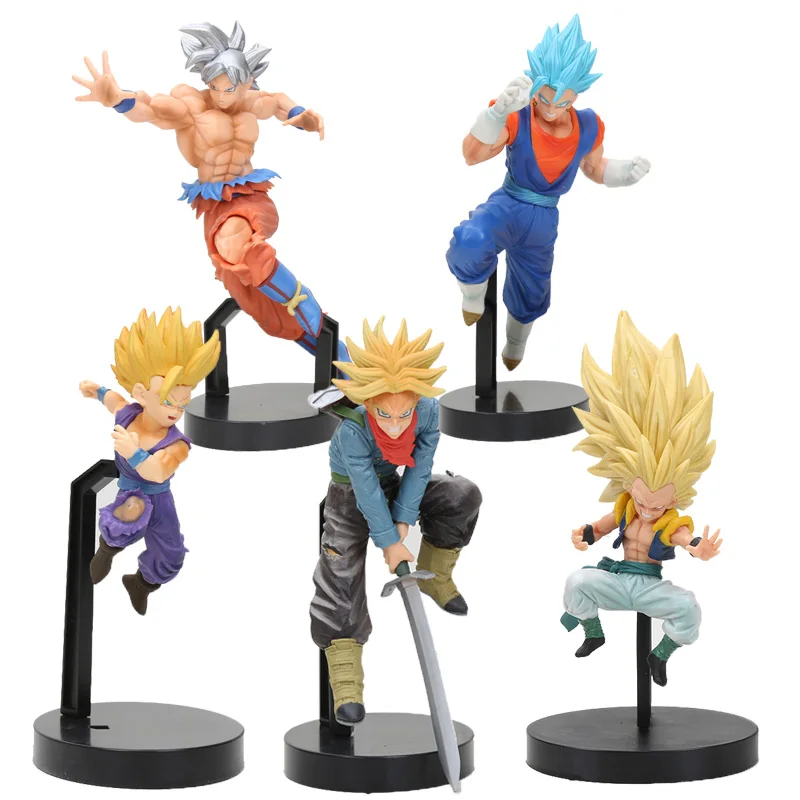 

Dragon Ball Z Super War Goku UI Ultra Instinct Son Gohan Vegetto Trunks Gotenks Action Figure Toys Model Figurals Brinquedos