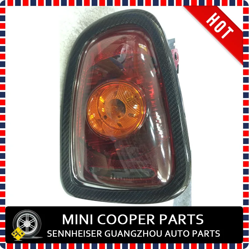 Чехол для головки и задней лампы Mini Cooper 07 ON из черного углеродного волокна с