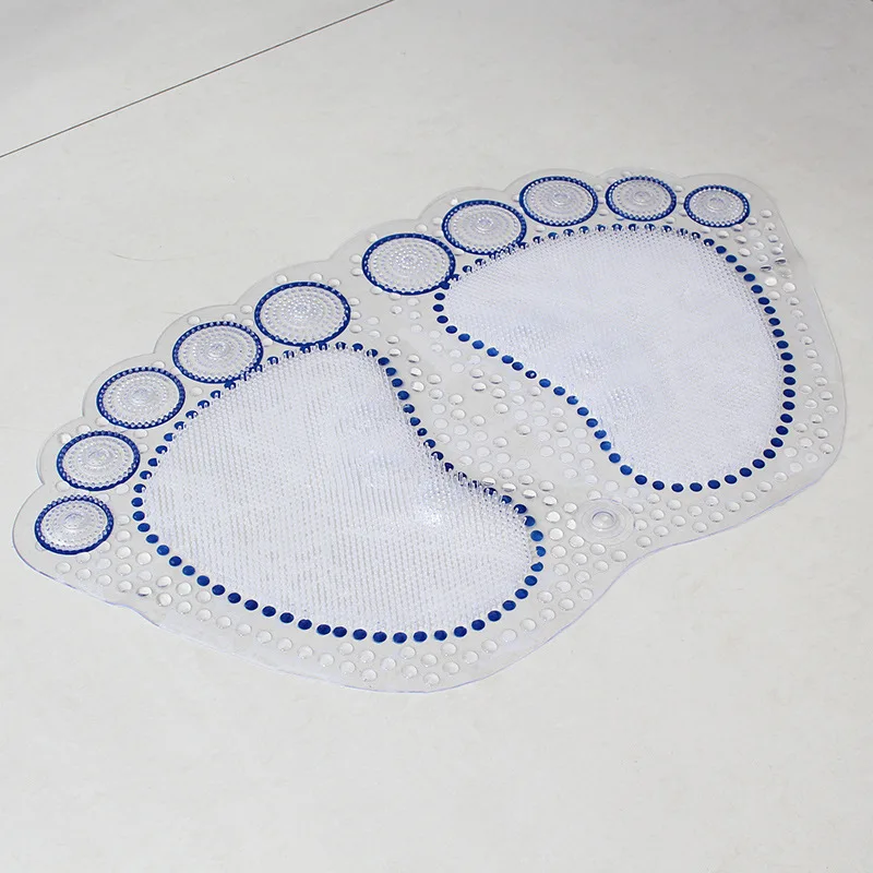 36*60cm Transparent quality foot shaped bath mat Free Shippingbath mat