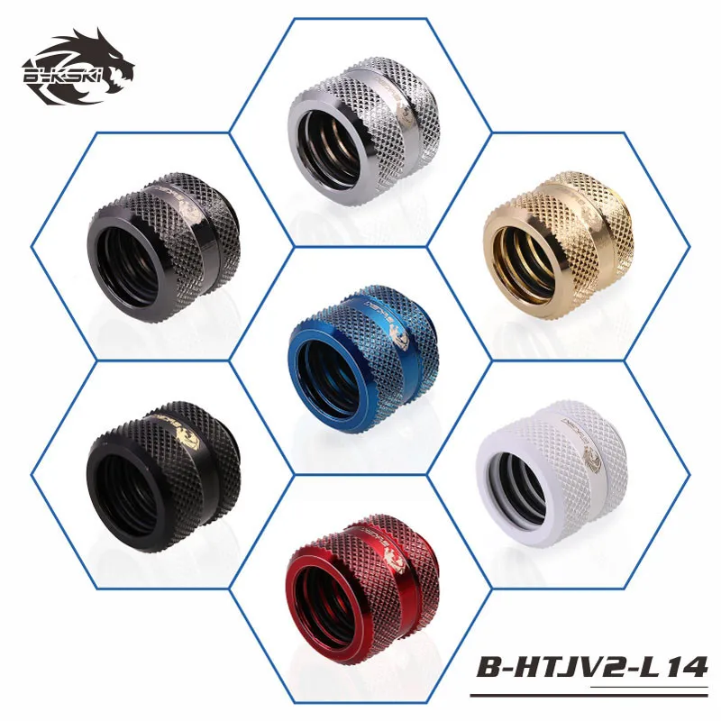 

Bykski G1/4 Rigid Tubing Fitting Hand Compression Hard Pipe Connector G1/4 4 Layer Seals B-HTJV2-L12 B-HTJV2-L14 B-HTJV2-L16