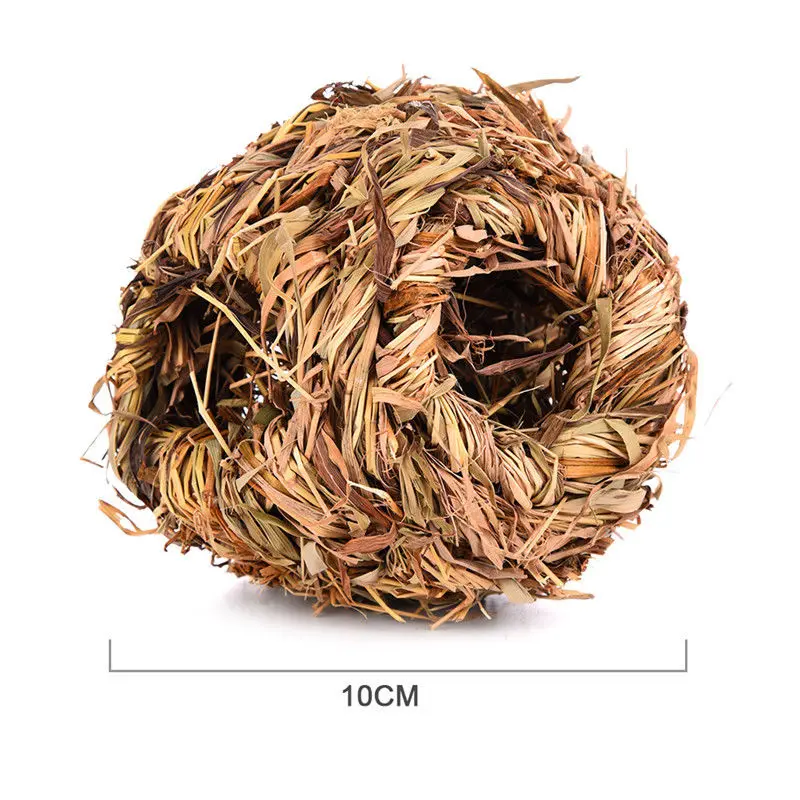 JX-LCLYL   Pet Grass House Snooze Nest Bed Cabin Cave For Hamster Guinea Pig Chinchilla