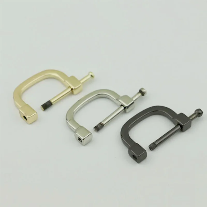 

4Pcs Removable D Ring Metal Bag Buckles Handbag Strap Chain Clasp Hooks With Screw DIY Handles Hanger Accessories