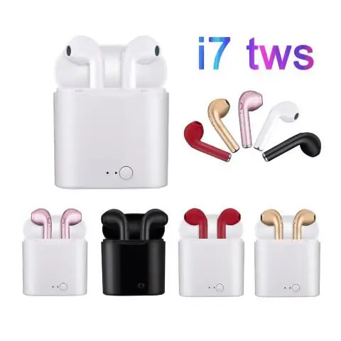 Беспроводные наушники i7s tws стерео bluetooth с зарядным устройством для xiaomi |
