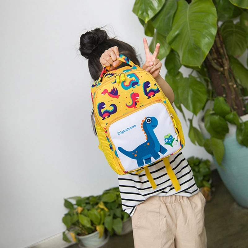Рюкзак анти-потерянный группа детей с принтом динозавра из мультфильма школьная сумка