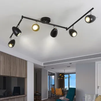 

LED clothing store ceiling light led track spot simple creative living room bar long arm industrial wind ceiling lamp