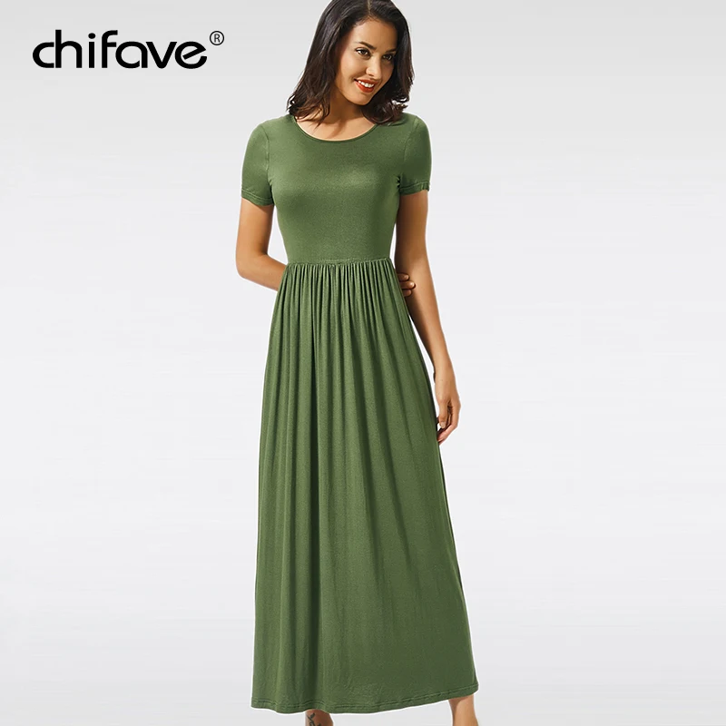 Casual dresses with sleeves and midway length