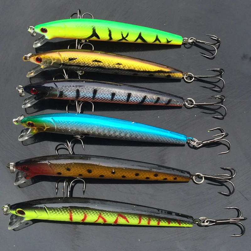 Lot 6 Pieces Sale Fishing Minnow Lure Hard Bait Artificial Lures 9g