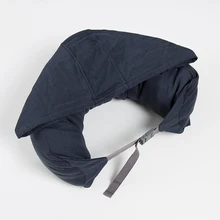 Подушка для путешествий синего цвета многофункциональная u-образная Подушка с капюшоном подушка для шеи ностальгическая ленивая подушка для самолета 1 шт