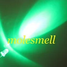 1000 шт 3 мм зеленый свет свечи мерцание ультра яркий мерцающий зеленый светодиодный зеленый свеча зеленые светодиоды