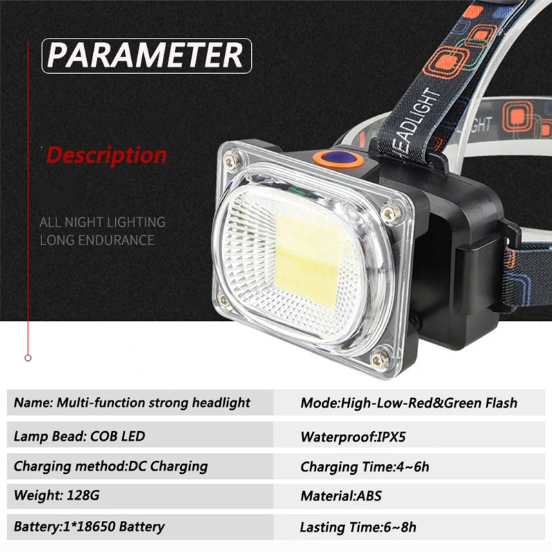 COB LED Scheinwerfer Helle USB aufladen Outdoor camping Angeln scheinwerfer Arbeiten Tragbare Scheinwerfer laterne taschenlampe 6000LM COB LED Scheinwerfer Helle USB aufladen Outdoor camping Angeln scheinwerfer Arbeiten Tragbare Scheinwerfer laterne taschenlampe 6000LM