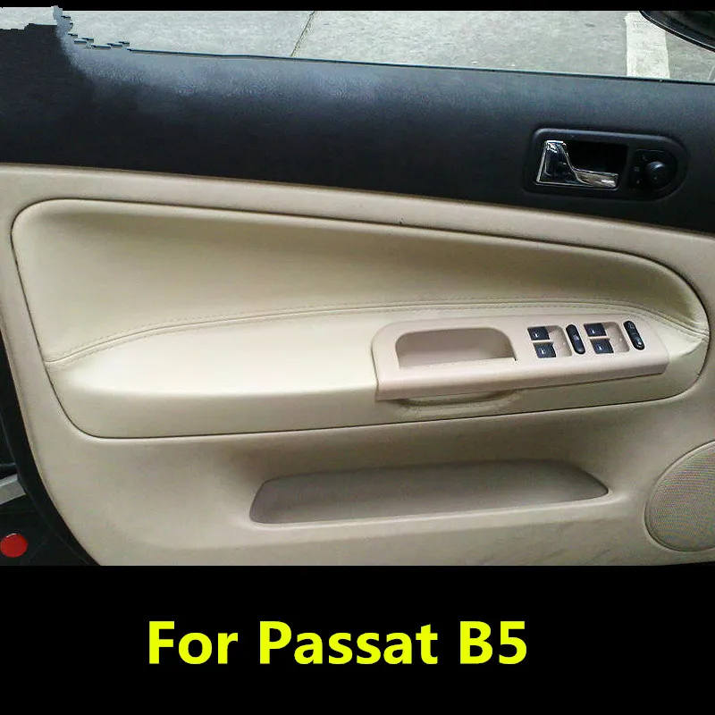 

4PCS Microfibre Leather Interior Doors Panel Armrest Cover For Volkswagen Passat B5 AAB050