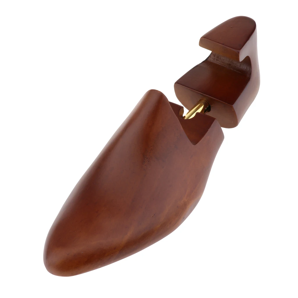 1 Pair Men Practical Flexible Shoe Shapers Former Stretcher Cedar Wood Shoe Trees Adjustable Shapers Collar Stays