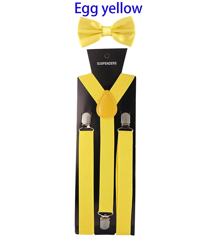Q Bow tie Suspender Set Adjustable Elastic Wedding Belt Strap Shirts Brace For Men Women - Цвет: Q