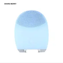 100 шт \ Лот DHL Глубокое Удаление пор звуковая силиконовая Очищающая щетка для чистки лица Вибрирующая Массажная для лица очиститель