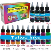 Краски для татуировки 30 мл 1 унц. Набор пигментных чернил для татуировки 14 цветов для тату-арта комплект U-PICK каждого цвета Прямая поставка