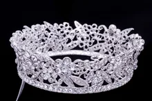 High Quality Exquisite Austrian Crystal Round Flower Tiaras Crown for Little Girl Wedding Jewelry Hair Accessories Gift JHA3205B