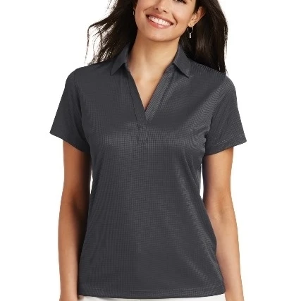 Port Authority L528 Ladies Performance Fine Jacquard Polo T-Shirt Grey Smoke - 2XL (1)