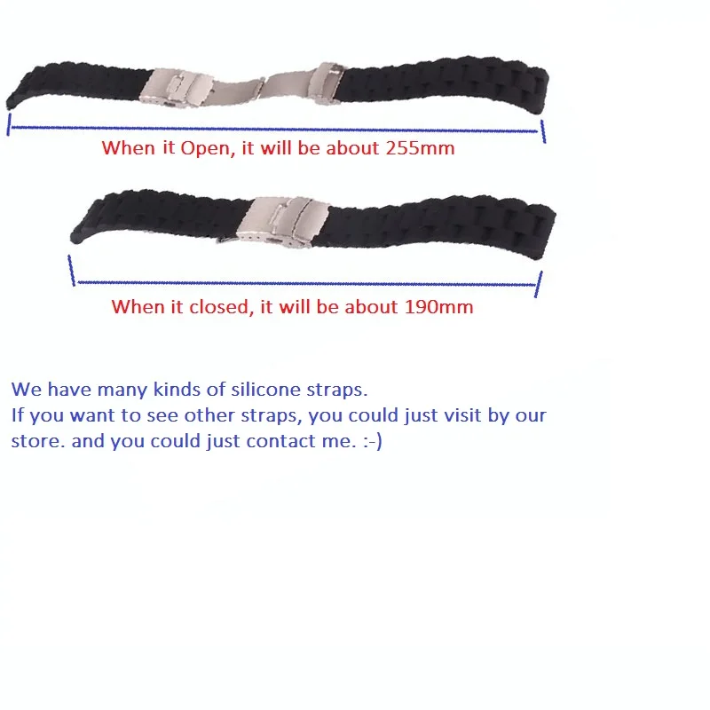 Buy 2 get 10% off) New fashion Silicone Rubber 18/20/22/24mm Solid Red/Black/brown Watch Army Military watchbands Strap Bands