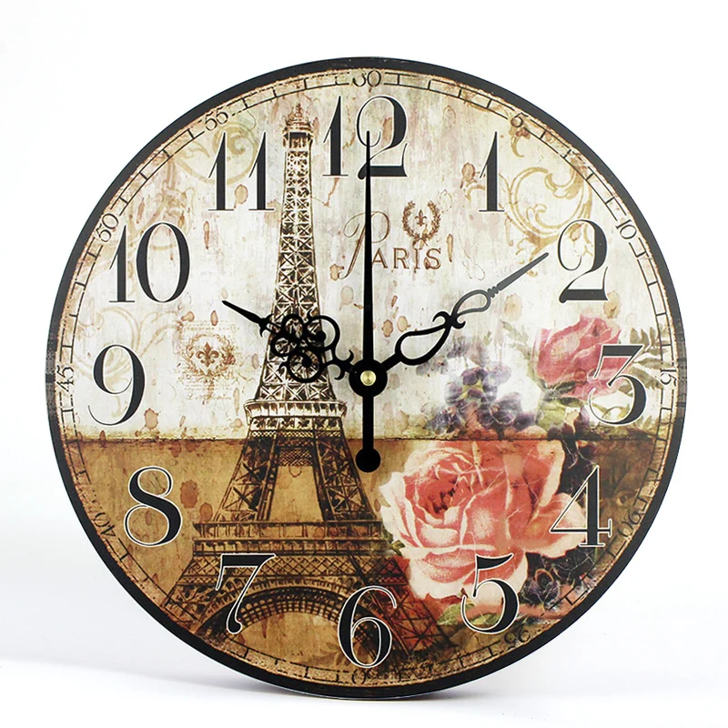 

Home Decoration Large Watch Wall Clock Circular Vintage Creative Silent Living Room Decor Wall Clock Waterproof Picture Design