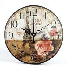 Home Decoration Large Watch Wall Clock Circular Vintage Creative Silent Living Room Decor Wall Clock Waterproof Picture Design